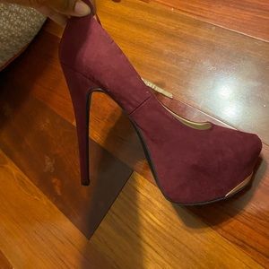 JustFab OxBlood Platform Pumps